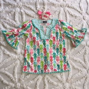 NWT Mudpie Bellbottom Sleeve Top